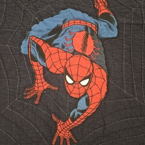 Pottery Barn Kids Marvel Spiderman Cotton Twin Quilt comforter sheets